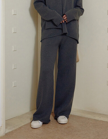 니트 와이드 팬츠