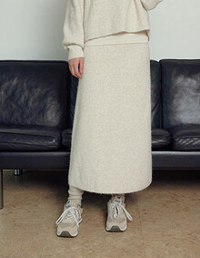 H라인 니트 스커트