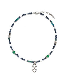 SYMBOL FOREST STONE NECKLACE (NAVY)
