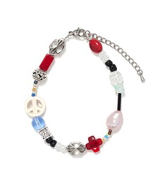 SYMBOL COLOR WAVE BRACELET (SILVER)