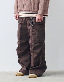 PARACHUTE CONTRAST CARGO PANT (BROWN)
