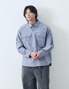 GARMENT WASHED COMFY SHIRTS (DEEP SKY)