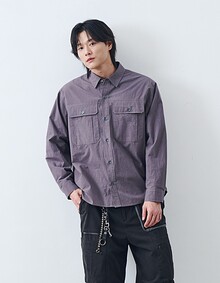 GARMENT WASHED COMFY SHIRTS (CHARCOAL)
