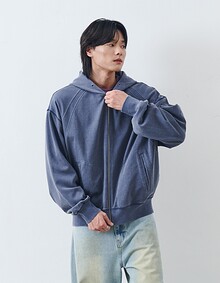 SIGNATURE PRINT ZIP UP (PIGMENT NAVY)