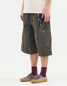 UTILITY CARGO BERMUDA SHORTS (CHARCOAL)
