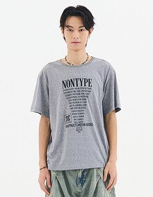 CREDIT TEXT ROLL TEE (MELANGE GREY)