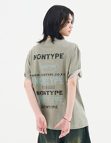 FADED BACK PRINT SYMBOL T-SHIRT (LIGHT KHAKI)