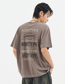 FADED BACK PRINT SYMBOL T-SHIRT (BROWN)