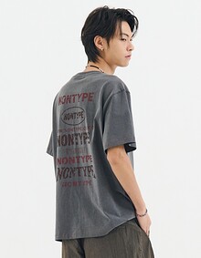 FADED BACK PRINT SYMBOL T-SHIRT (CHARCOL)