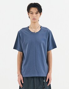FADE PRESENCE CROP TEE (NAVY)
