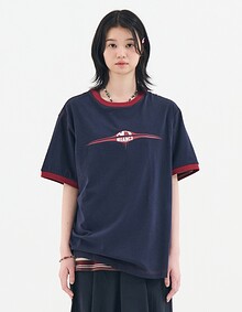 VINTAGE SPACE EMBLEM RINGER TEE (NAVY)