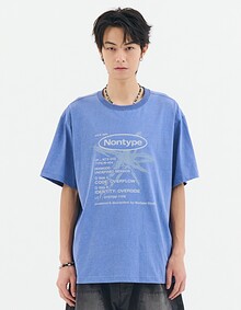 PIGMENT BRUSH STROKE TEE (BLUE)