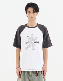 ARCHIVE RUNRUN GRAPHIC RAGLAN TEE (WHITE)