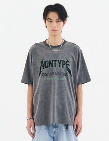 PIGMENT DYED VINTAGE BAND GRAPHIC TEE (GREY)