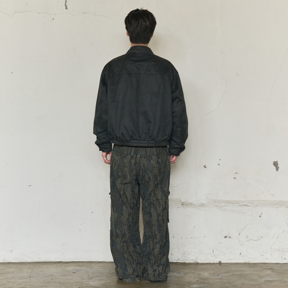 FADED WORK BLOUSON JACKET (CHARCOAL)