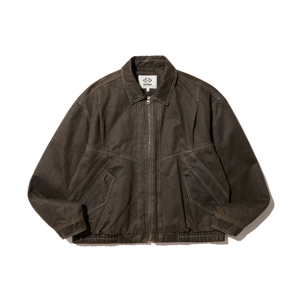 FADED WORK BLOUSON JACKET (BROWN)