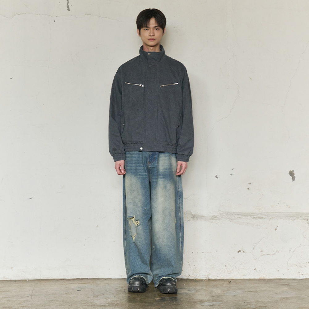 HIGH NECK FIELD JUMPER (NAVY)