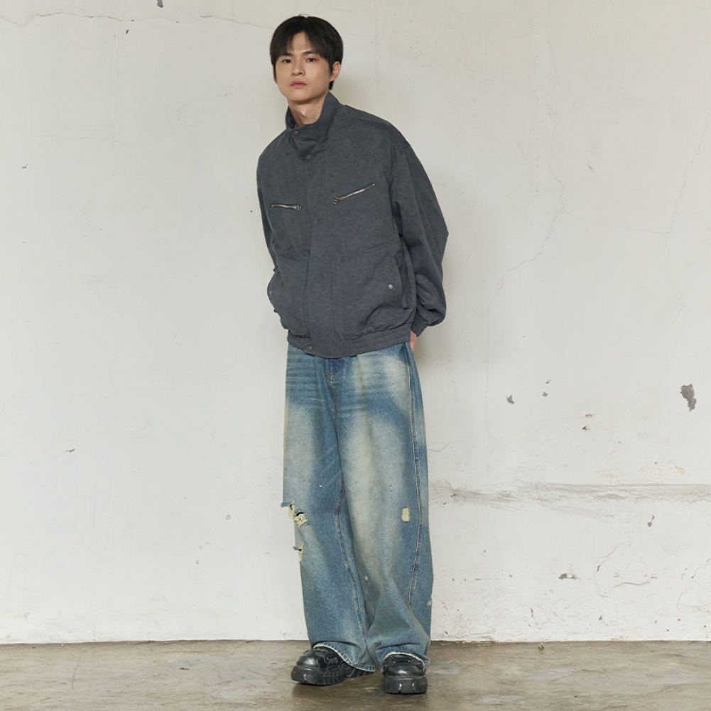 HIGH NECK FIELD JUMPER (NAVY)