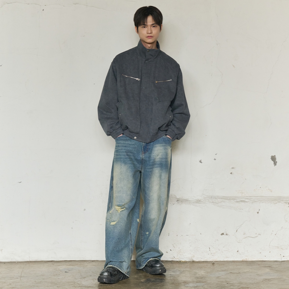 HIGH NECK FIELD JUMPER (NAVY)