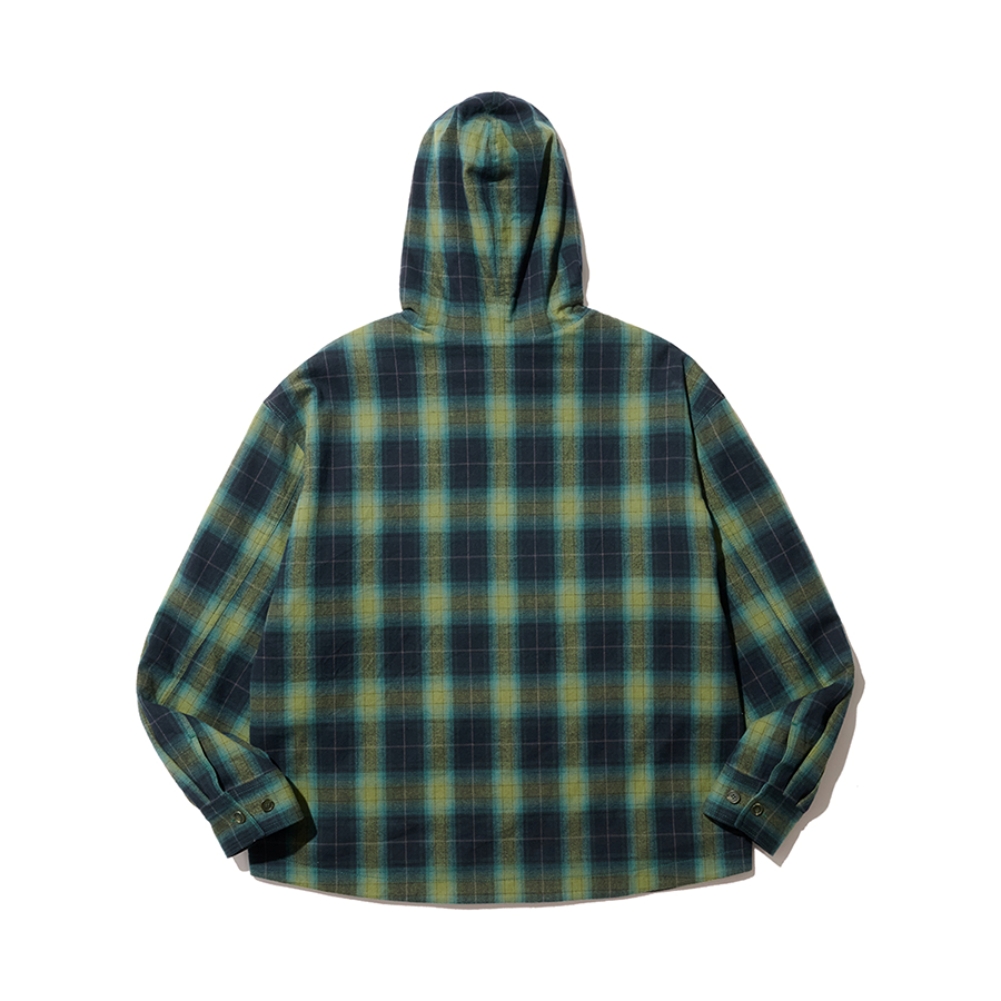 2PK CHECK HOODED JACKET (GREEN)