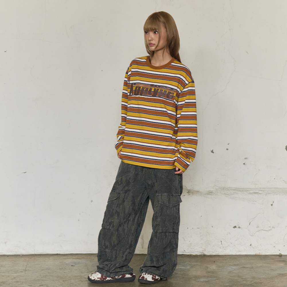 MULTI POCKET CAMO CARGO PANTS (KHAKI)