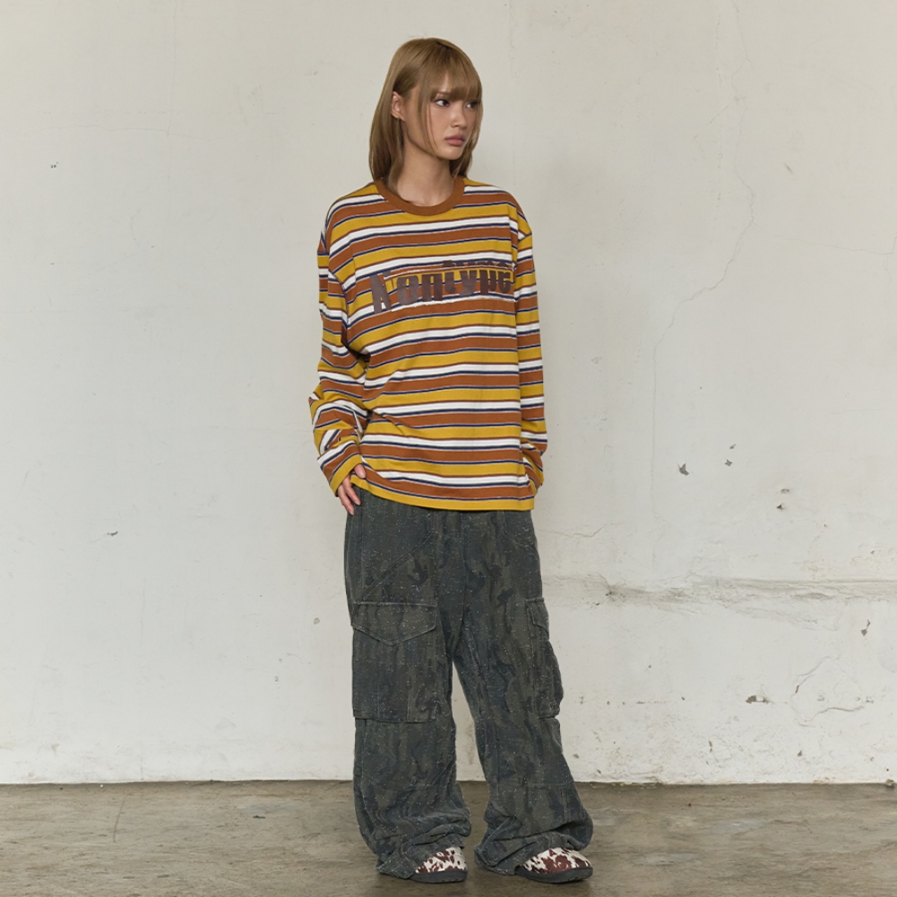 MULTI POCKET CAMO CARGO PANTS (KHAKI)
