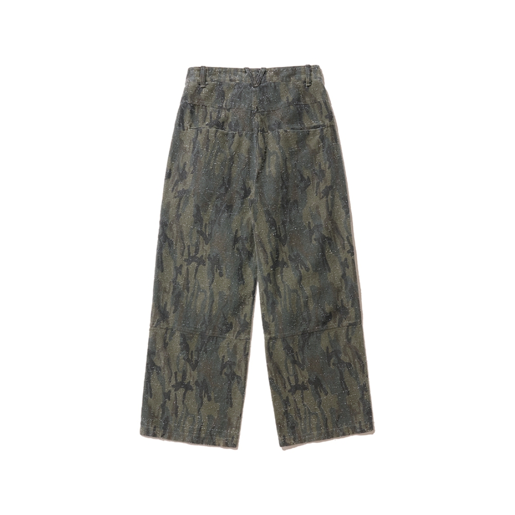 MULTI POCKET CAMO CARGO PANTS (KHAKI)