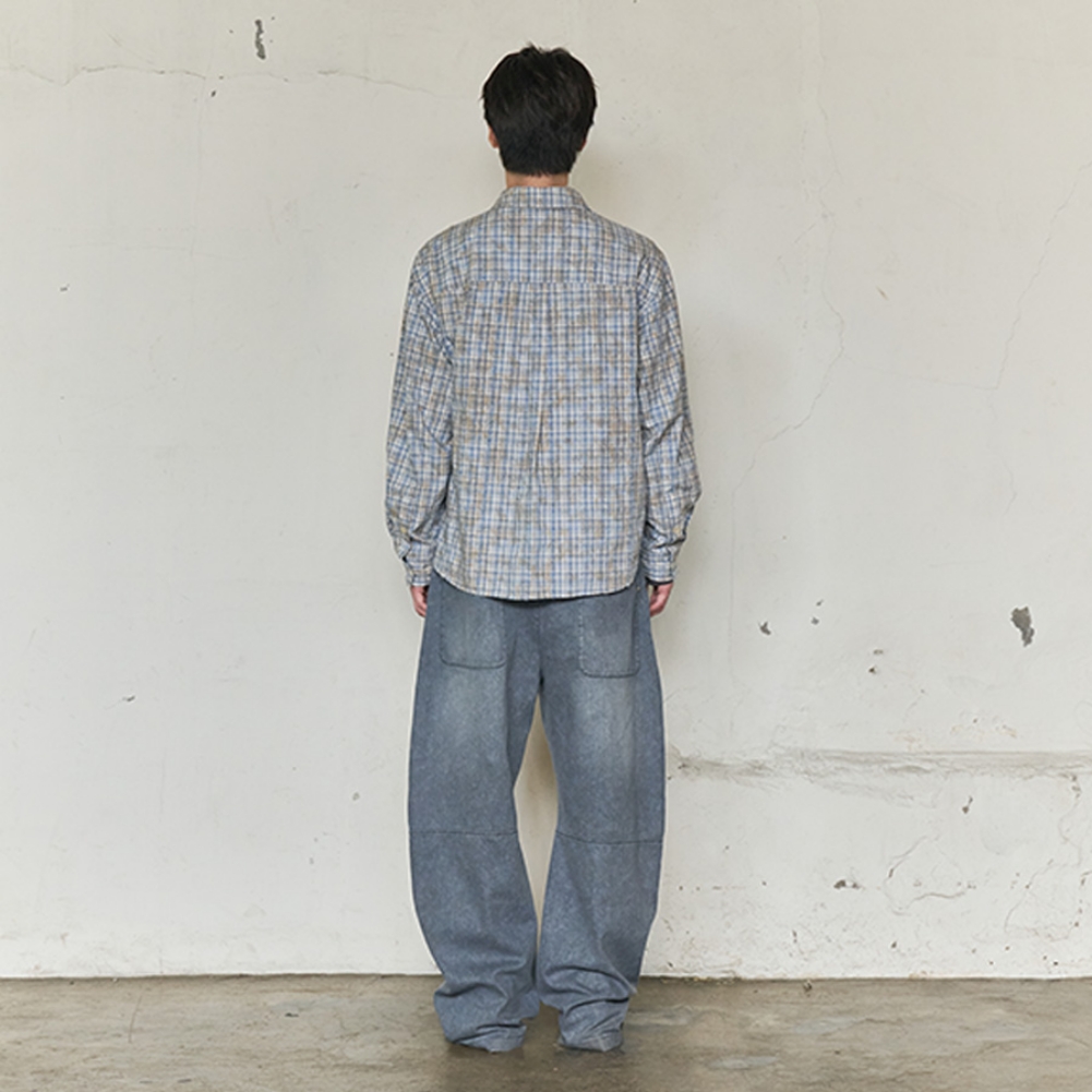 VINTAGE CLOUDE PLAID SHIRT (BLUE)