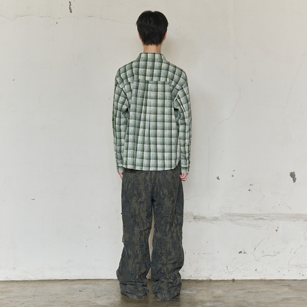 VINTAGE CLOUDE PLAID SHIRT (GREEN)