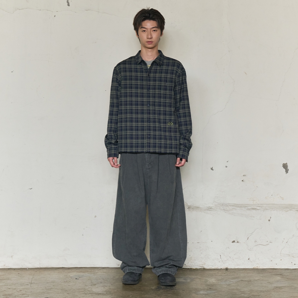 AFTERIMAGE CHECK SHIRT (DARK GREEN)