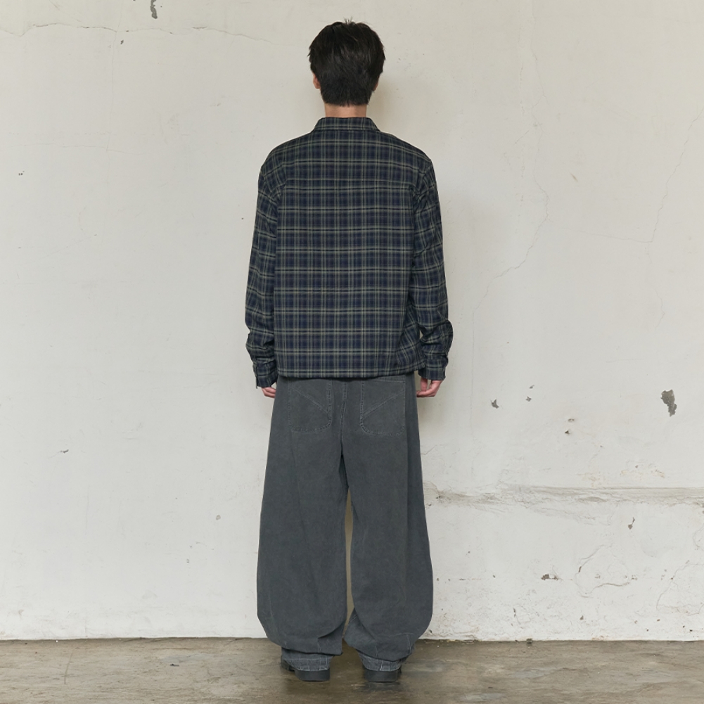 AFTERIMAGE CHECK SHIRT (DARK GREEN)