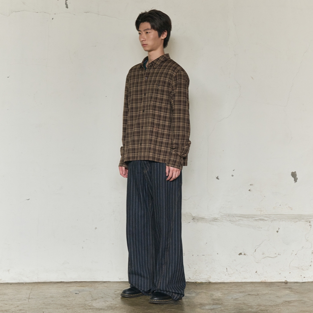 AFTERIMAGE CHECK SHIRT (BROWN)