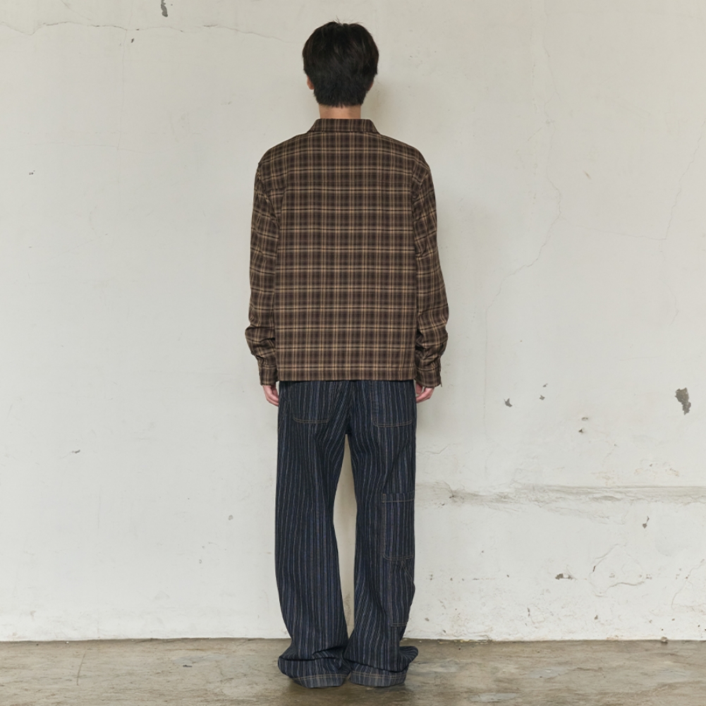 AFTERIMAGE CHECK SHIRT (BROWN)
