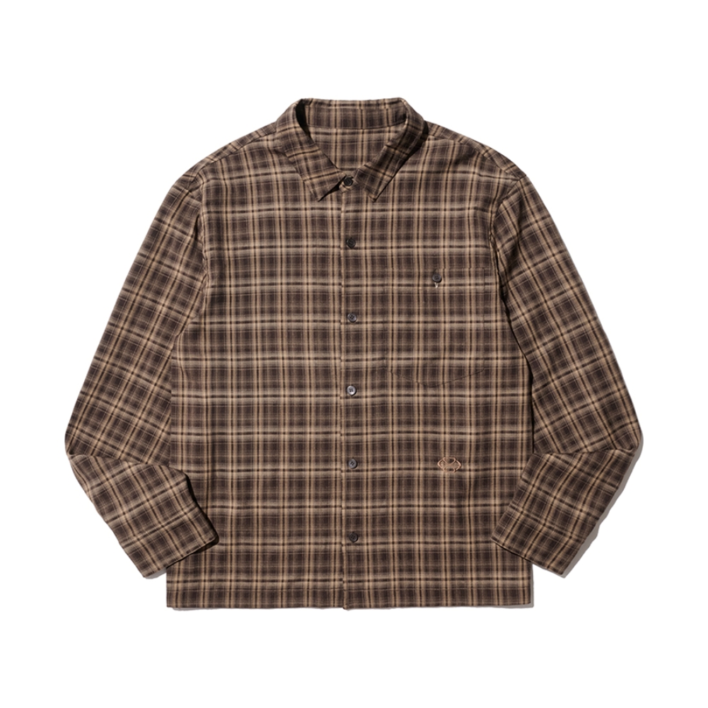 AFTERIMAGE CHECK SHIRT (BROWN)