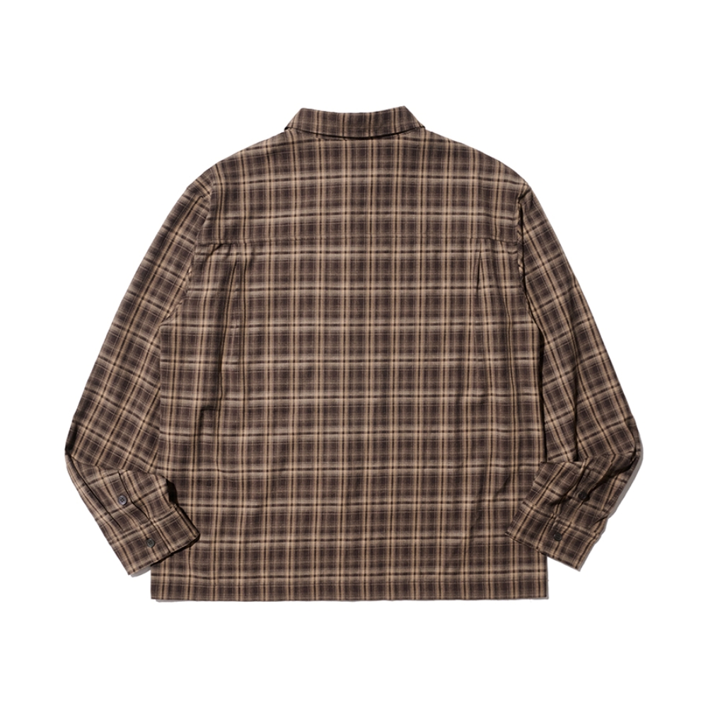 AFTERIMAGE CHECK SHIRT (BROWN)