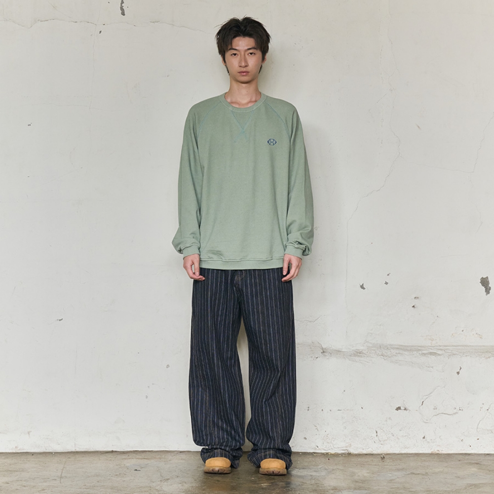 AFTERIMAGE RAGLAN SWEATSHIRT (GREEN)