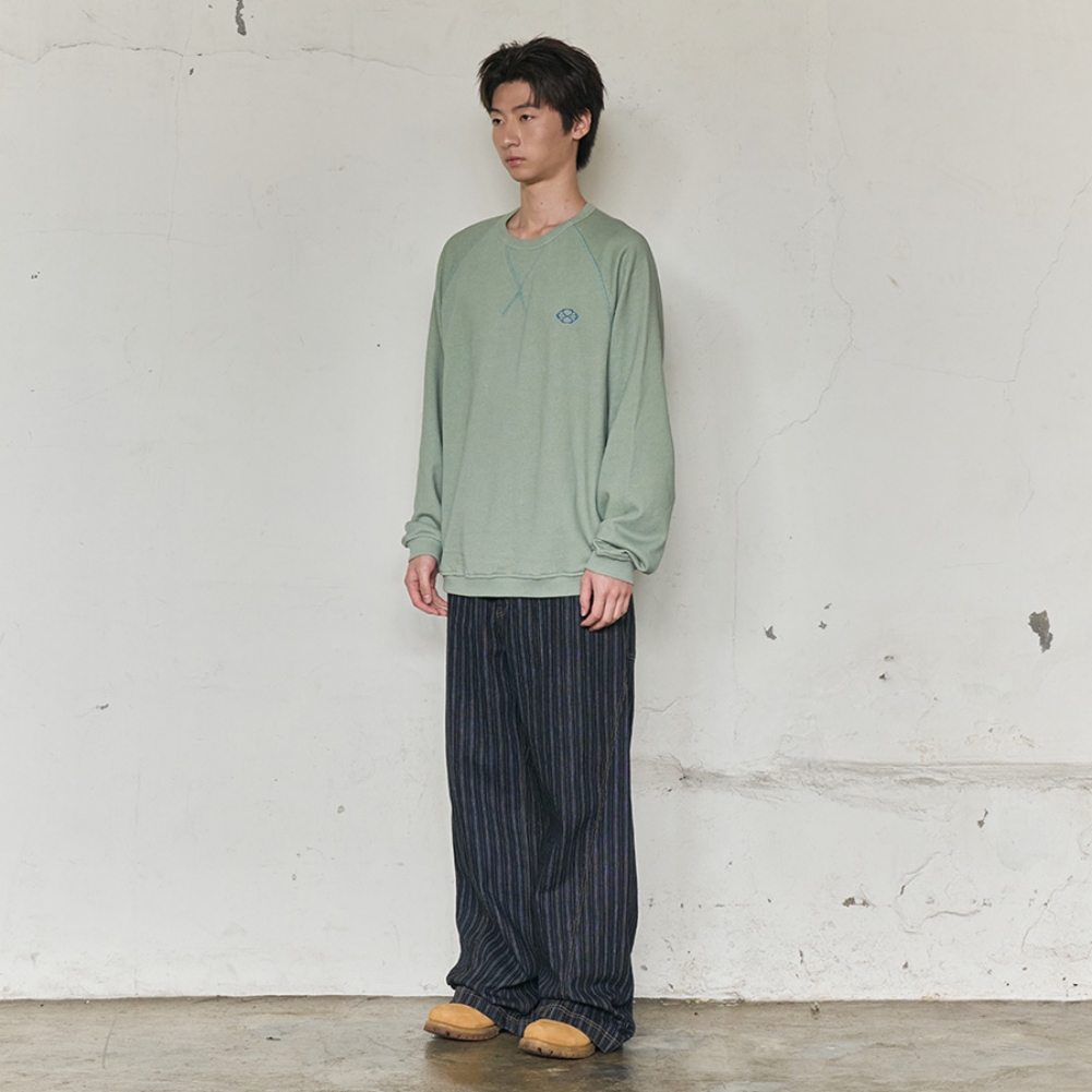 AFTERIMAGE RAGLAN SWEATSHIRT (GREEN)