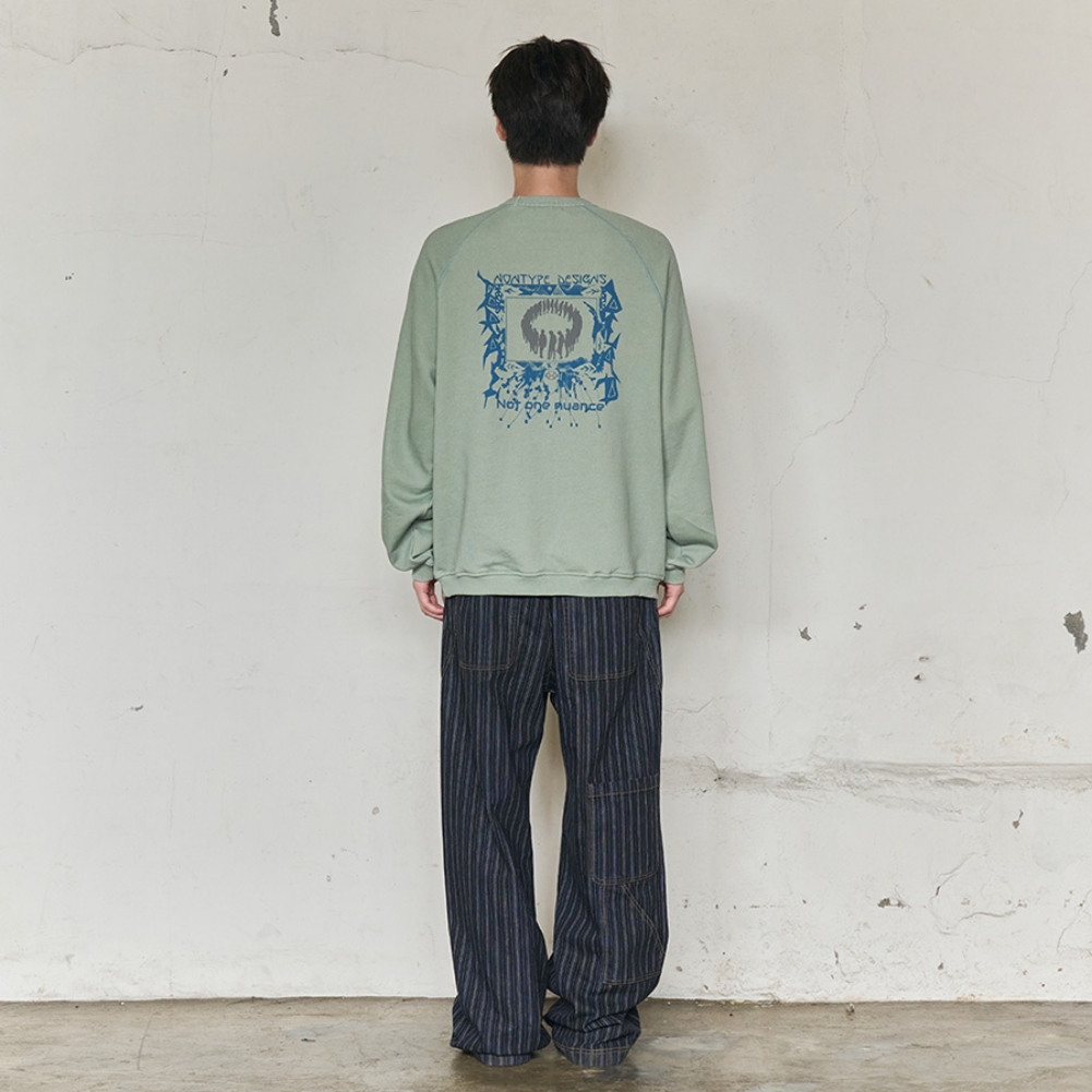 AFTERIMAGE RAGLAN SWEATSHIRT (GREEN)