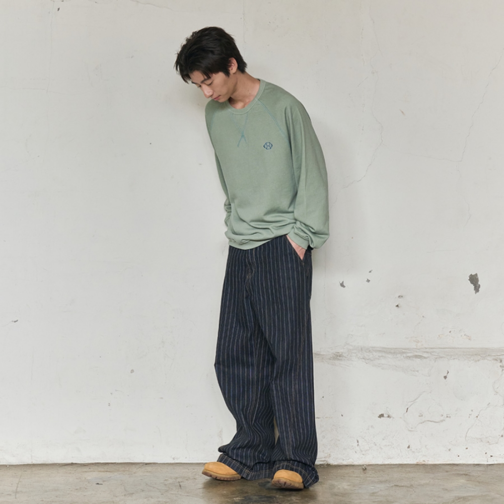 AFTERIMAGE RAGLAN SWEATSHIRT (GREEN)