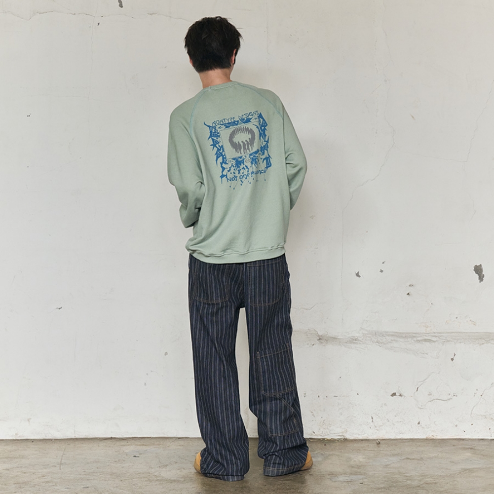 AFTERIMAGE RAGLAN SWEATSHIRT (GREEN)