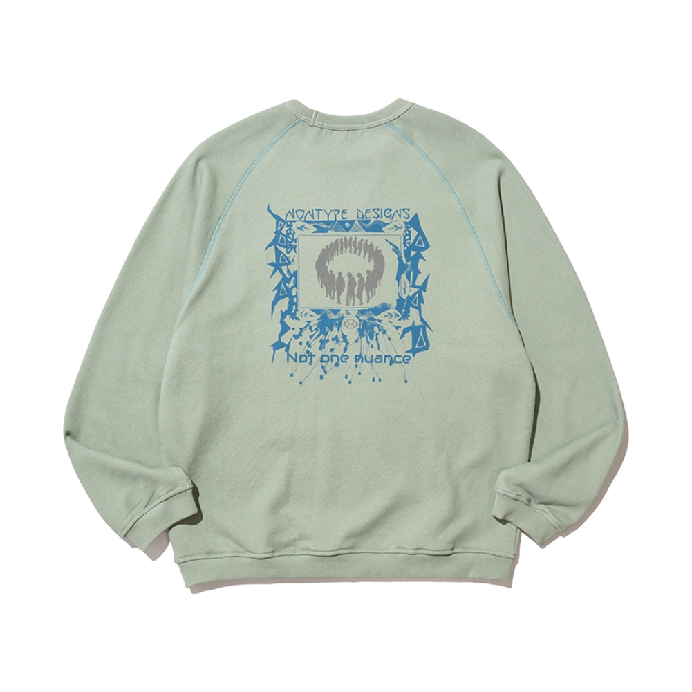 AFTERIMAGE RAGLAN SWEATSHIRT (GREEN)