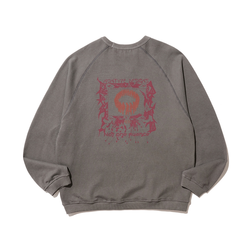 AFTERIMAGE RAGLAN SWEATSHIRT (GREY)