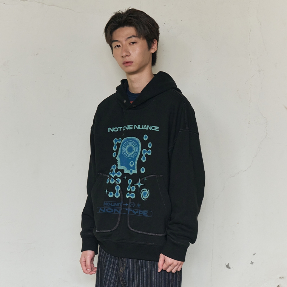 MENTAL NOISE GRAPHIC HOODIE (BLACK)