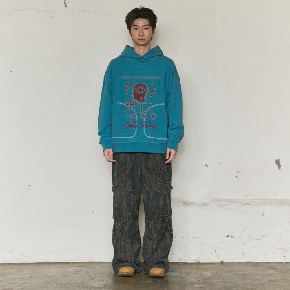 MENTAL NOISE GRAPHIC HOODIE (MINT)