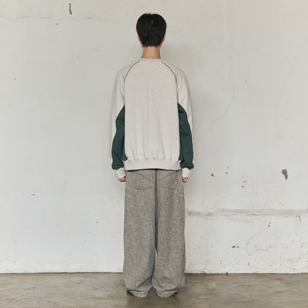 UNION LINE RAGLAN SWEATSHIRT (OATMEAL)