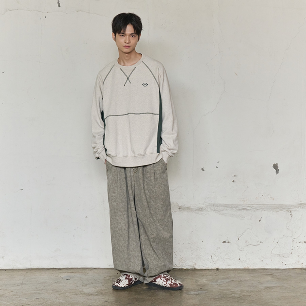 UNION LINE RAGLAN SWEATSHIRT (OATMEAL)