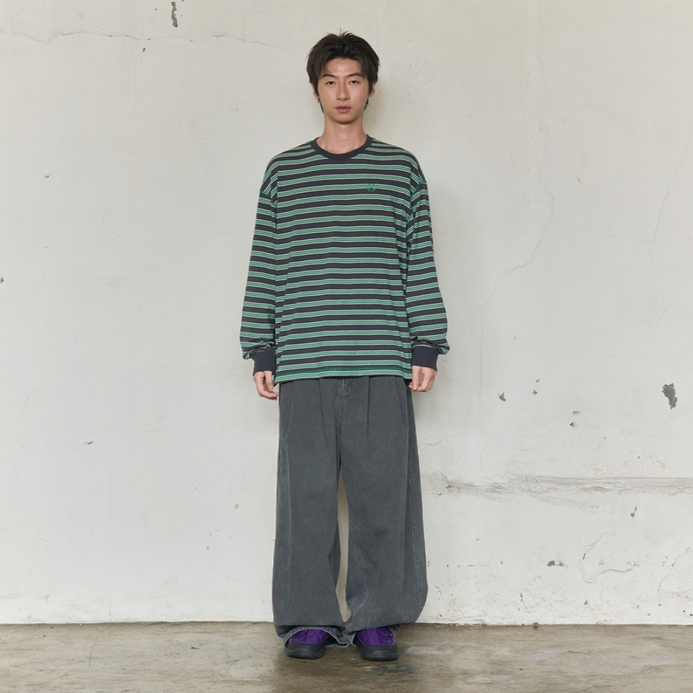 MULTI STRIPE LONG SLEEVE (GREEN)