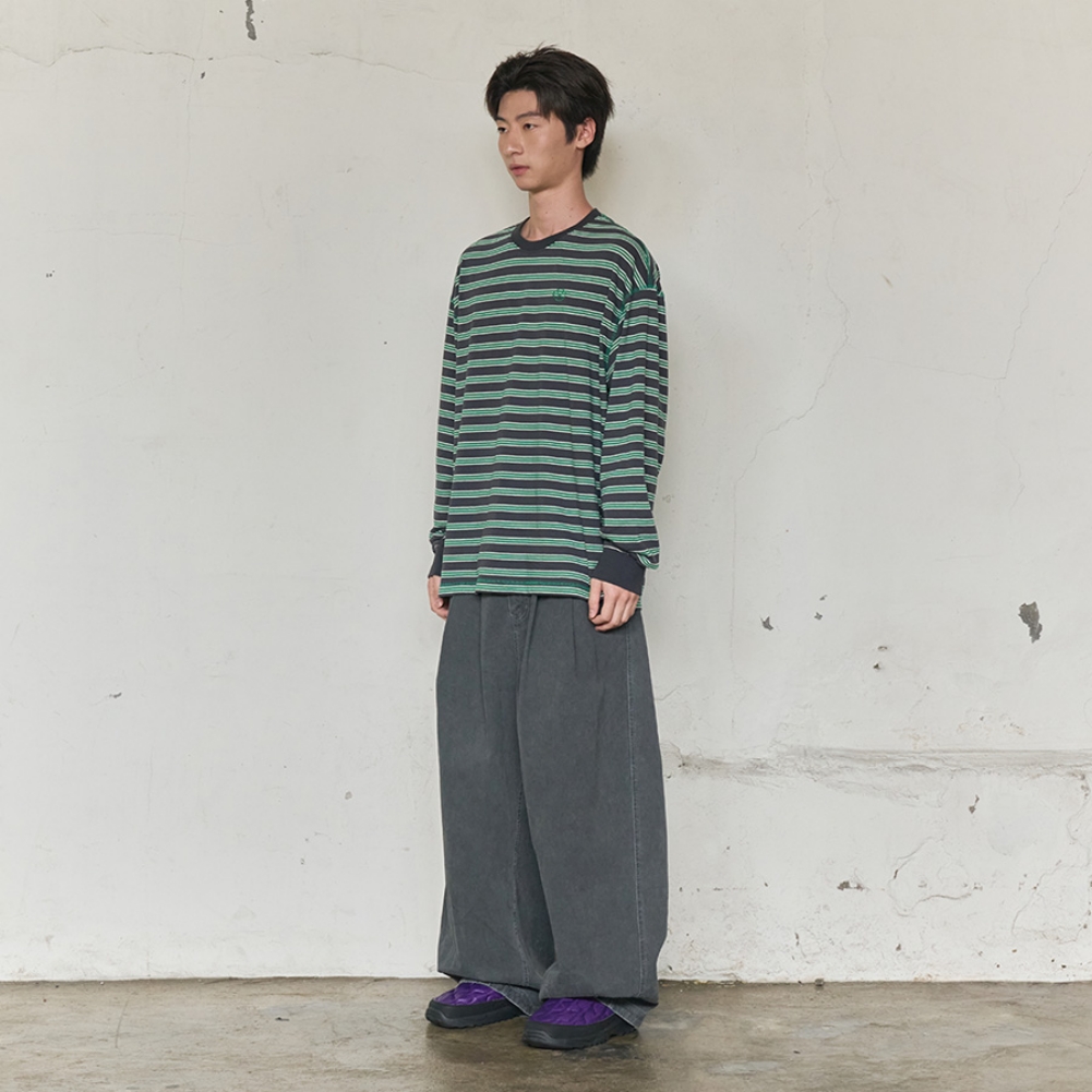 MULTI STRIPE LONG SLEEVE (GREEN)