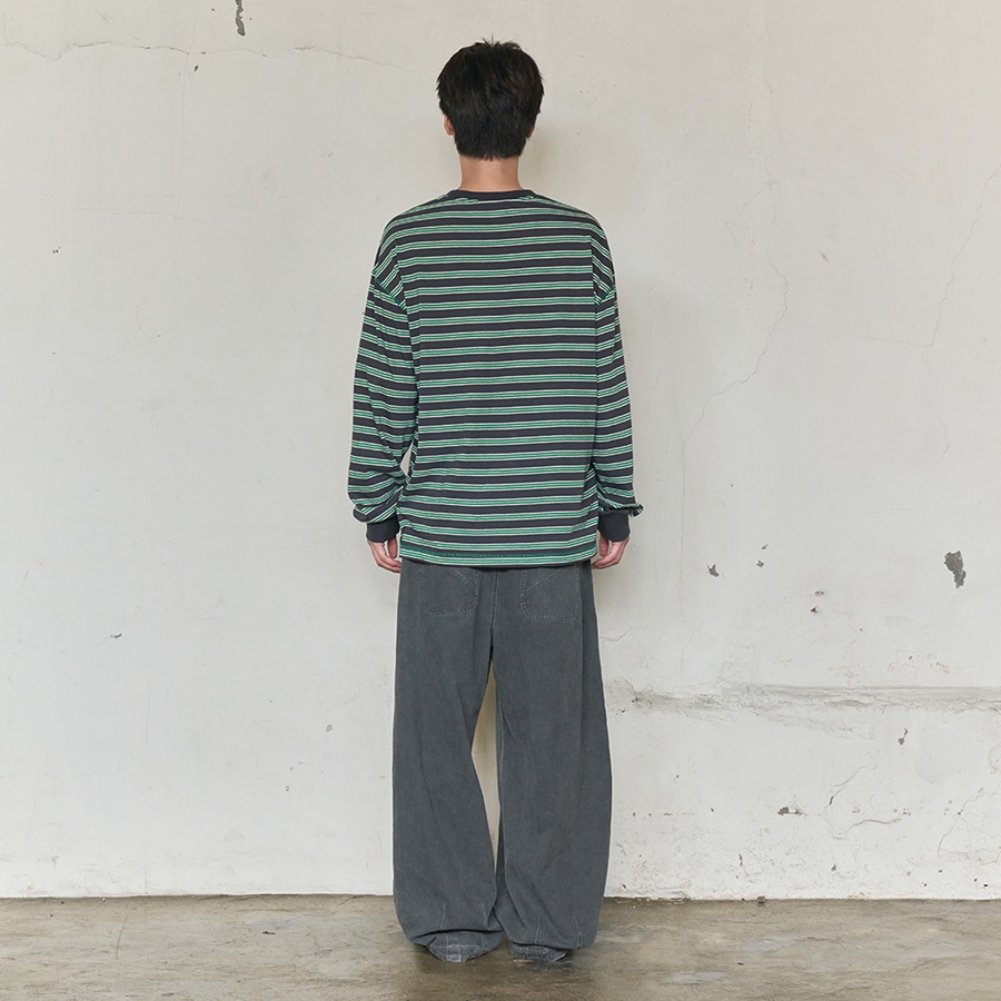 MULTI STRIPE LONG SLEEVE (GREEN)