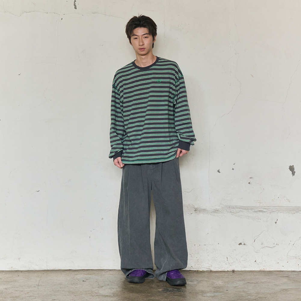 MULTI STRIPE LONG SLEEVE (GREEN)